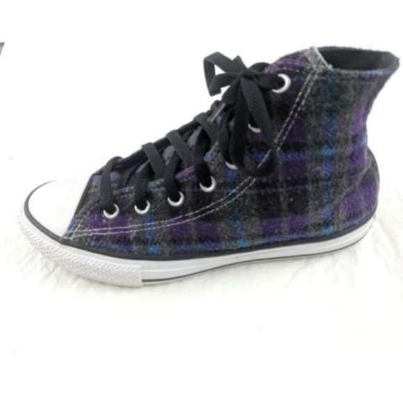 Converse Shoes Converse 4y Ct Hi Top Sneakers Plaid